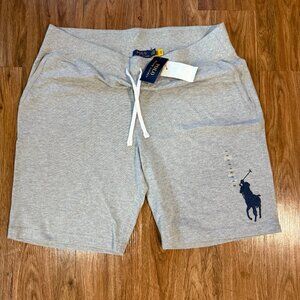 Polo Ralph Lauren Men's Big Pony Fleece Short Grey Size XXL. NWT.